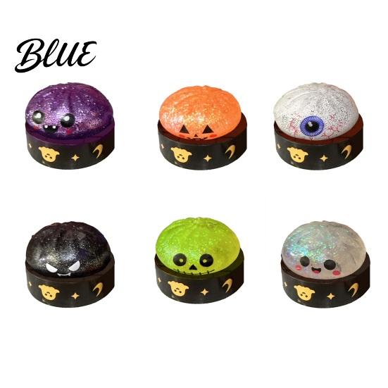 Anxiety Relief Gifts for Kids Halloween Ghost Bun Stress Ball  Glitter Slow Rising TPR Fidget Toy Quicksand Pinch Toys with Steamer  Cute Spooky