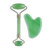Style 2 White 2 In 1 Facial Massage Roller Guasha Board Kit Double Heads Jade Stone Face Lift Skin