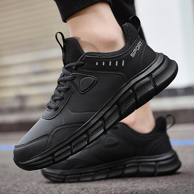 Shoes Men's Large Size Leather Surface Four Seasons Men's Sneakers MD Outsole Lightweight Casual Men's Shoes