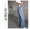 Girls' Light Color Micro Flare Jeans, Medium and Large Children's Stylish Spring/Autumn Pants 2026