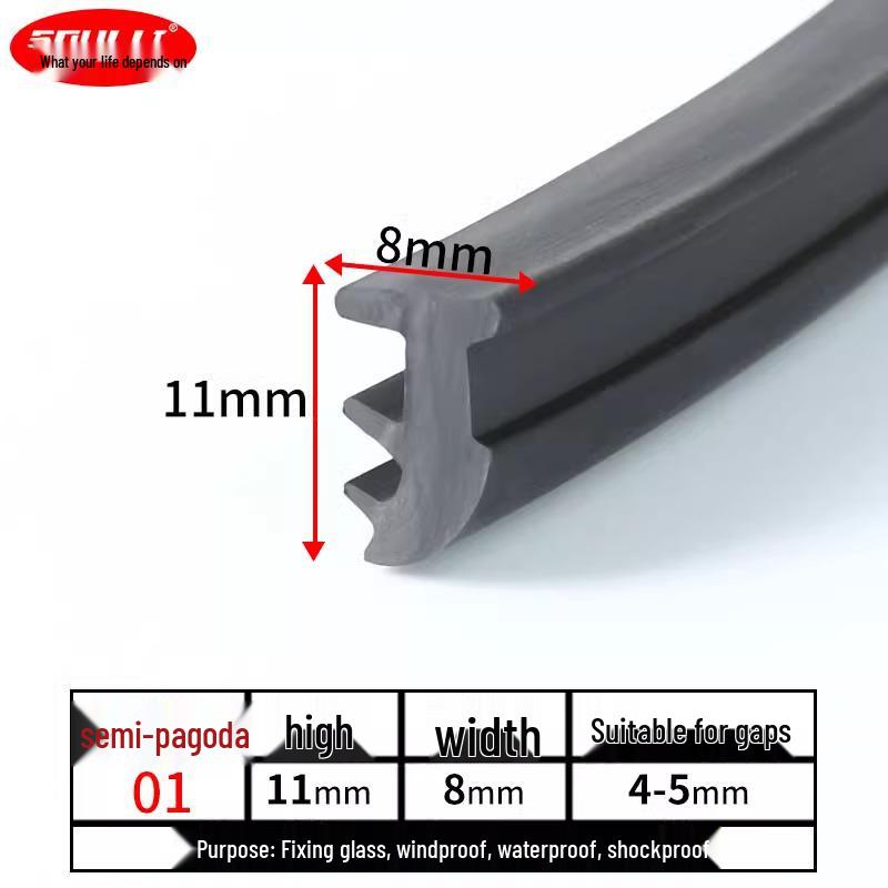 Aluminium T-Dichtungsprofil für 90er Typ Festglas-Schiebetüren und Fenster