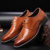 Pánské módní klasické retro brogue boty z pravé kůže Pánské šněrovací společenské boty do kanceláře Pánské svatební oxfordské boty EU VELIKOST38-48