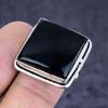 Natural Black Onyx Gemstone 925 Sterling Silver Jewelry Ring Size 7.5 l2i83