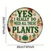 Metal Poster Wall Art, Vintage Farmhouse Garden Sign, Rustic Iron Decor for Home