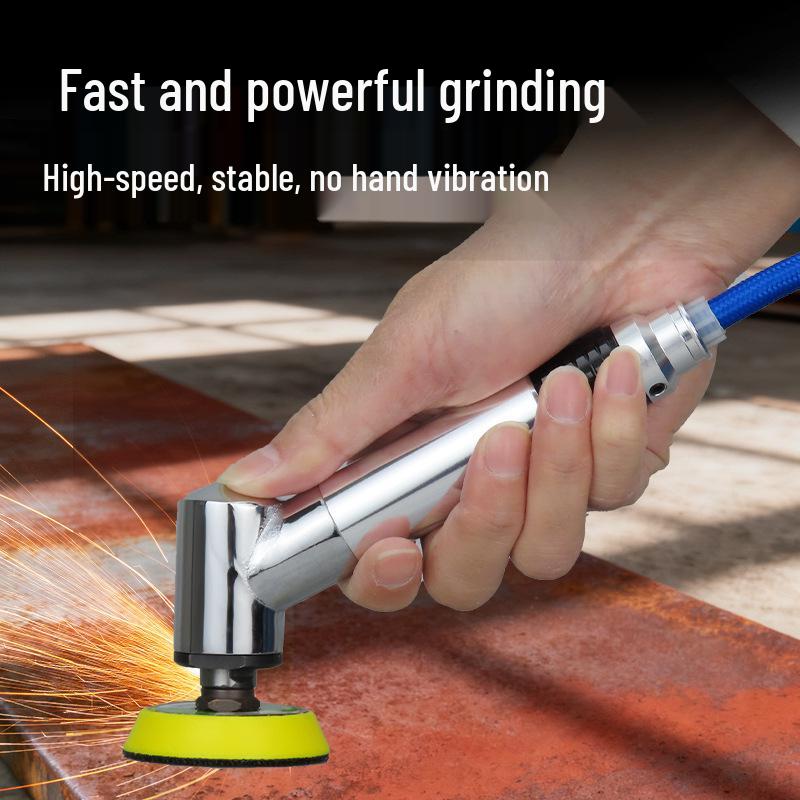 Gaobao 2" Pneumatic Sander 50mm Angled Head Round Air Polisher for Small Areas