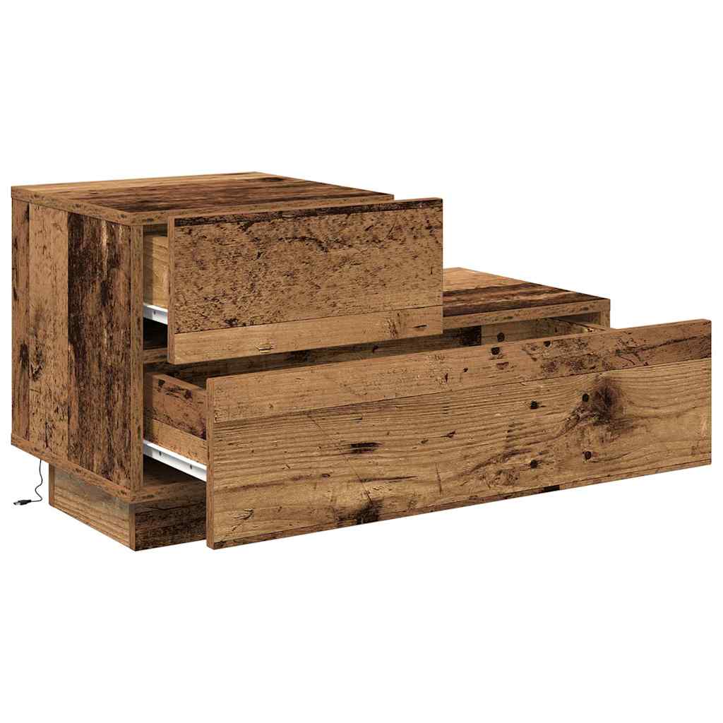 Nightstand Reclaimed Wood 70 x 36 x 40.5 cm Engineered Wood