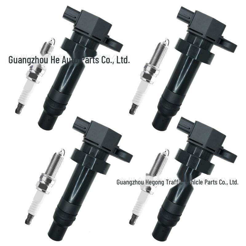 Ignition Coil & Spark Plug Set for Hyundai/Kia: 27301-2B010 UF636 UF652