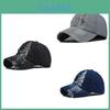 Modische Unisex Used-Denim-Baseballkappe Verstellbarer Sonnenhut
