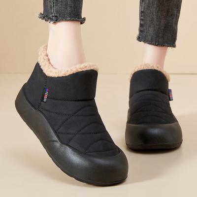 Cotton Shoes Women's New Winter Velvet Thickened Casual One-pedal Snow Boots Versatile Warm Waterproof Cotton Boots