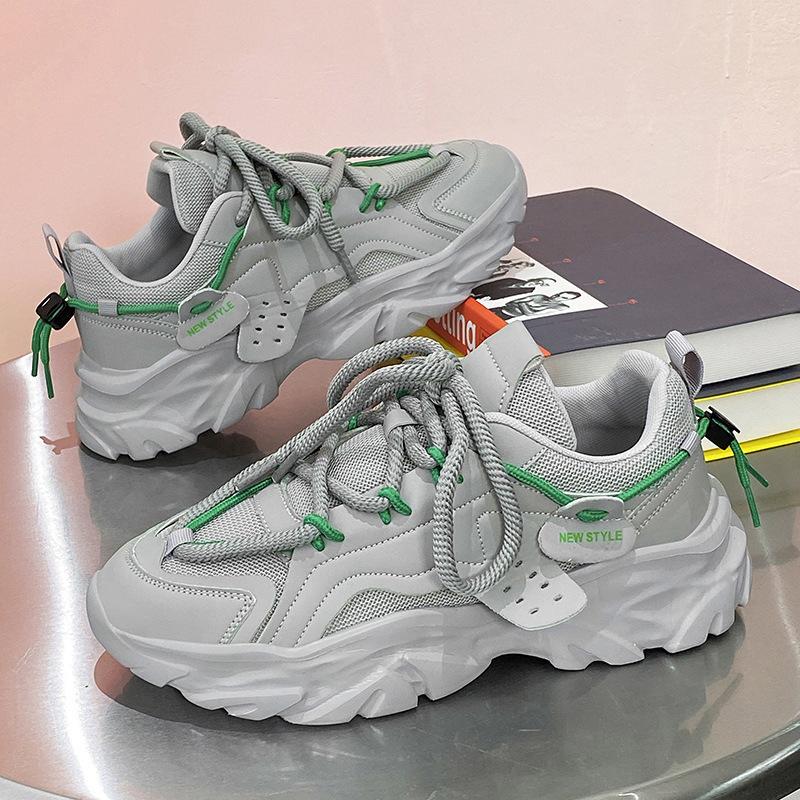 

Обувь для папы, новые летние повседневные универсальные студенческие сетчатые туфли, корейская версия, модные дышащие кроссовки для бега 44 серый