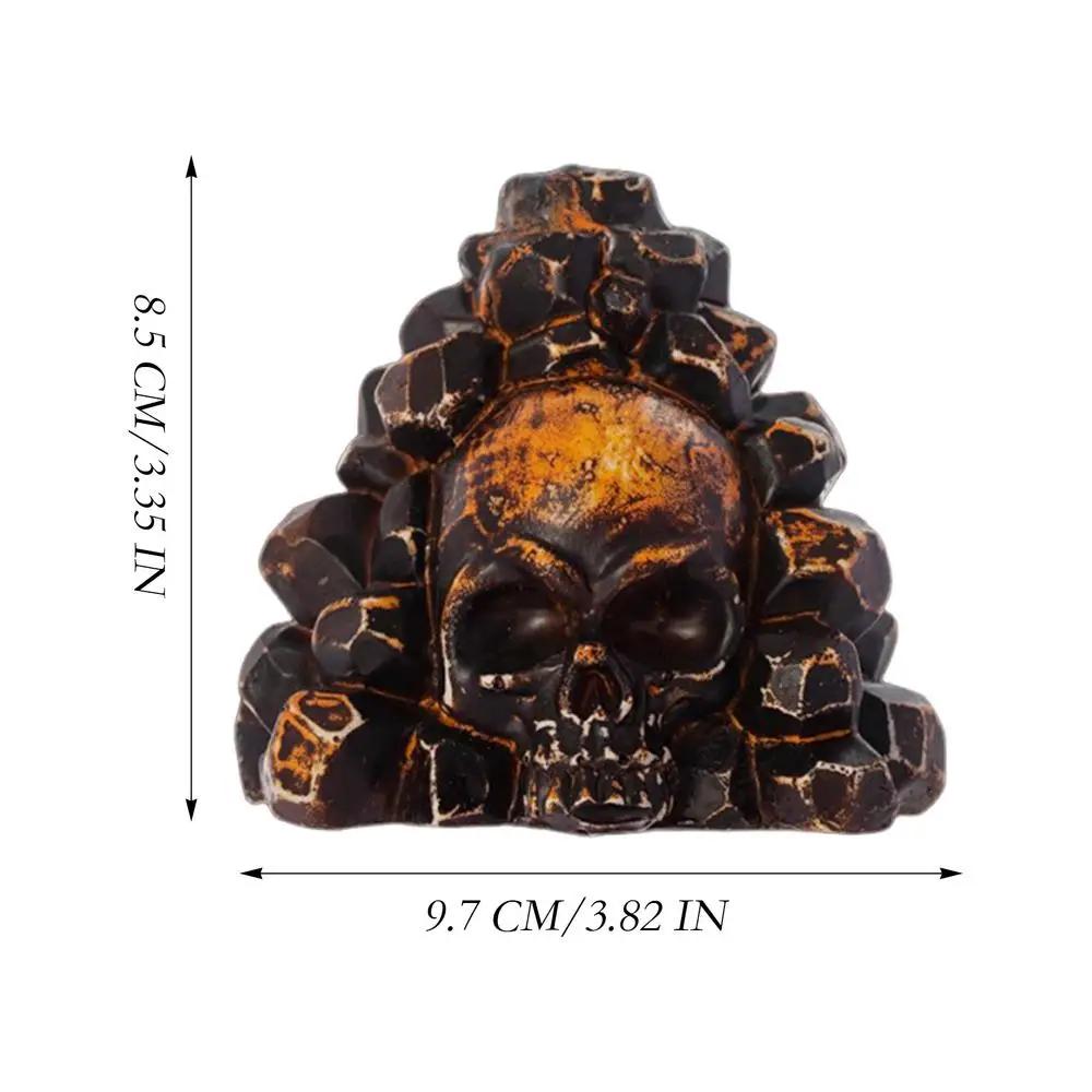 Fluier Aztec al Morții Spookys Fluier Aztec Înfricoșător al Morții Fluier de Război Fantomă Jucărie Cap de Craniu Recuzită Zgomotoasă pentru Petrecere Jucărie Rășină Halloween Cadou