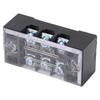 Terminal Strip Dual Row High Current M3 Screw Wire Barrier Block with Cover 15A 600V 5pcs
