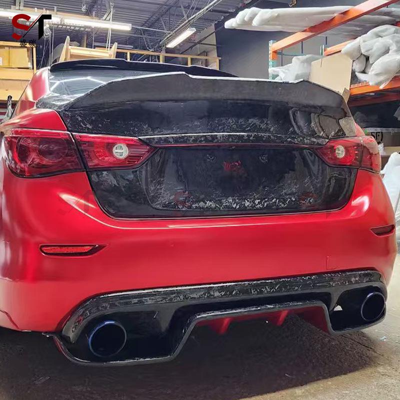 Infiniti Q50 Carbon Fiber Spoiler Trunk Lid Cover