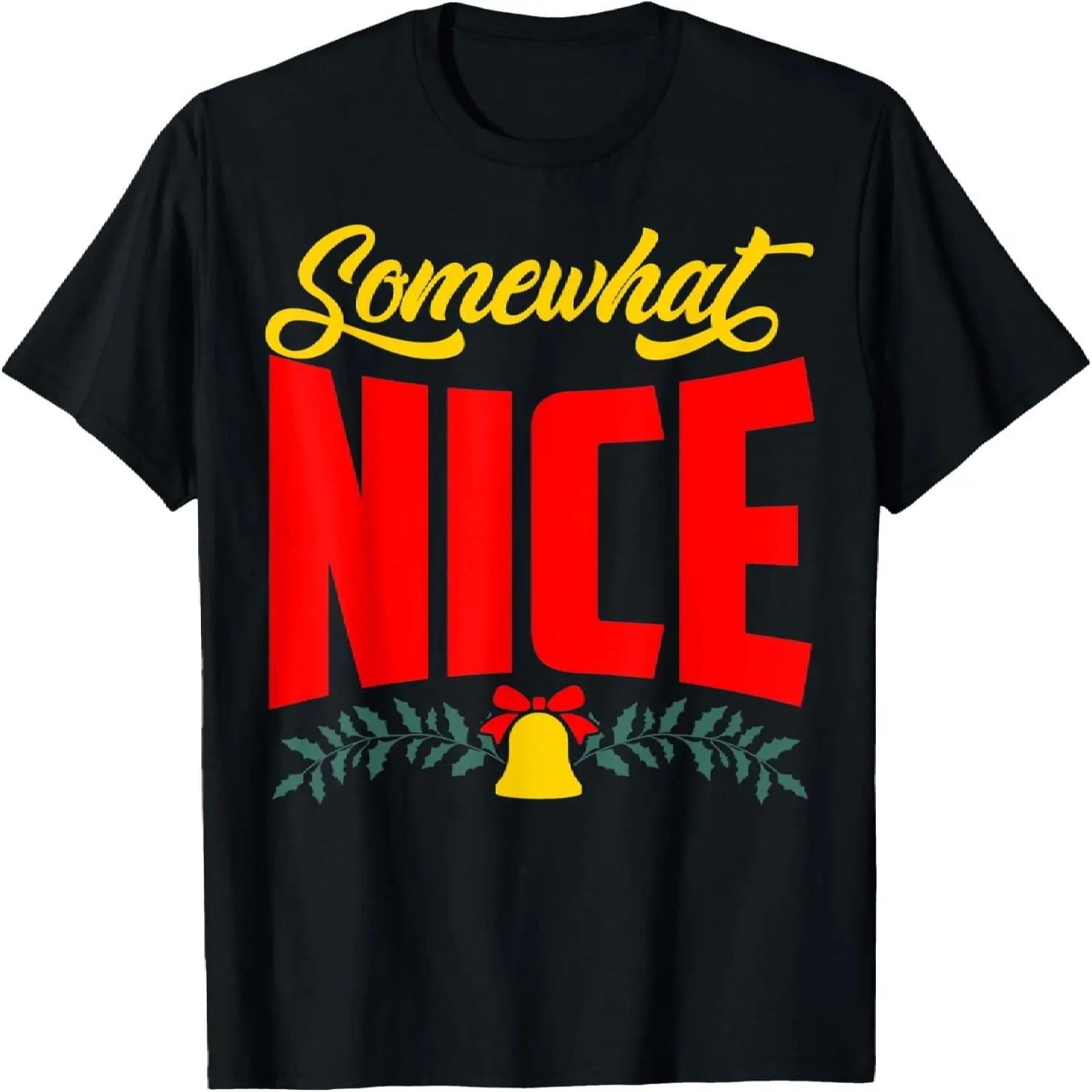 Somewhat Nice Christmas Couples Matching His & Her Pajama T-Shirt S чёрный