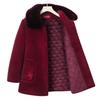 Mom Winter Coat New Style Fashionable Elderly Women's Fur Collar Grandma Old Lady's Coat Mid-length