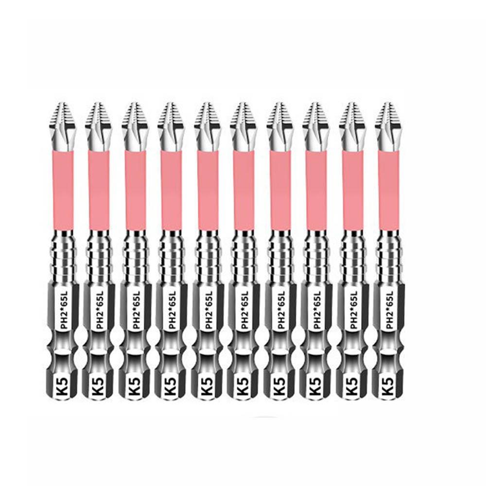 6/10pcs Impact Resistant Batch Head Anti-Slip Ph2 Screwdriver Bit  For Electric Screwdriver