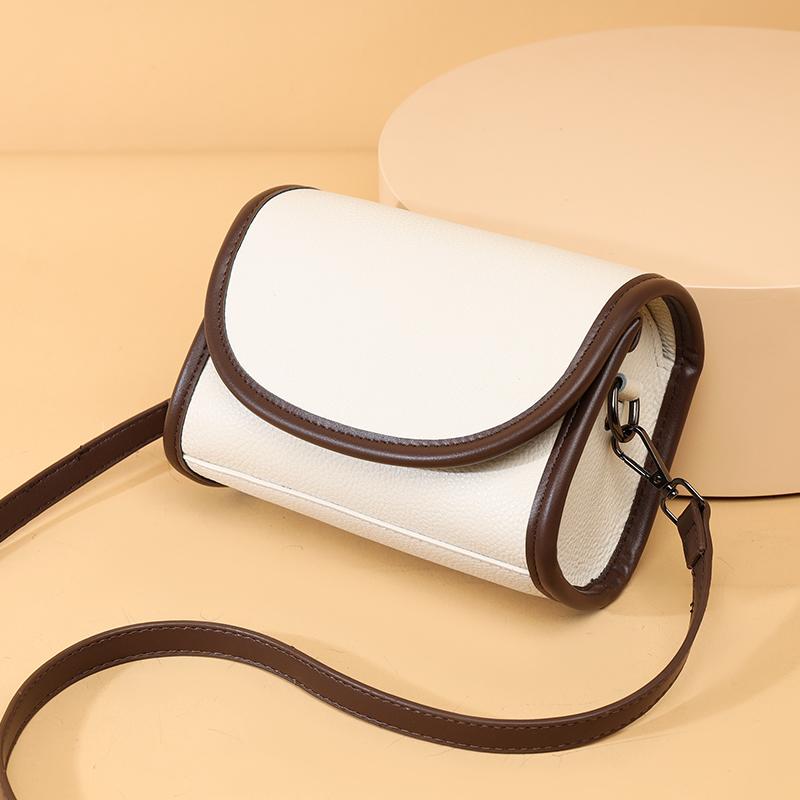Small genuine leather messenger bag for women shoulder bag casual crossbody cowhide bag