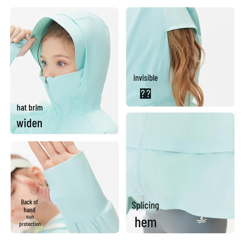 Navigare Girls' Hooded Sun Protection Quick-Dry Jacket