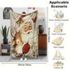 Cozy Christmas Flannel Throw Blanket - Vintage Santa & Reindeer Design, Soft & Warm for Couch, Bed, Office - Hypoallergenic