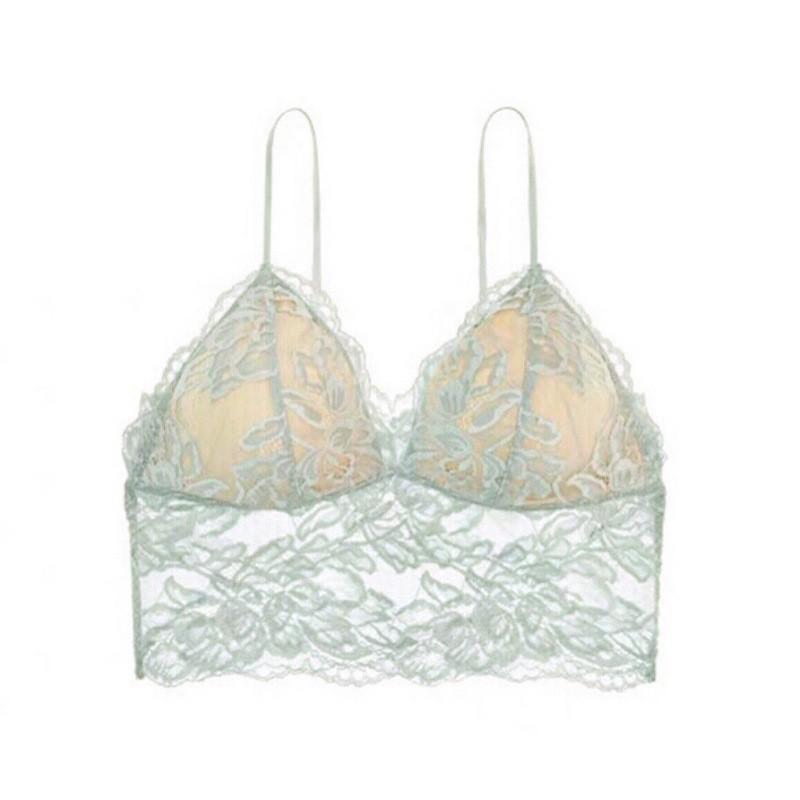 French Underwear Women's Sexy Thin Cotton No Steel Rim Beauty Back Bra Suspender Large Breast Small Vest Lace Bra Cover