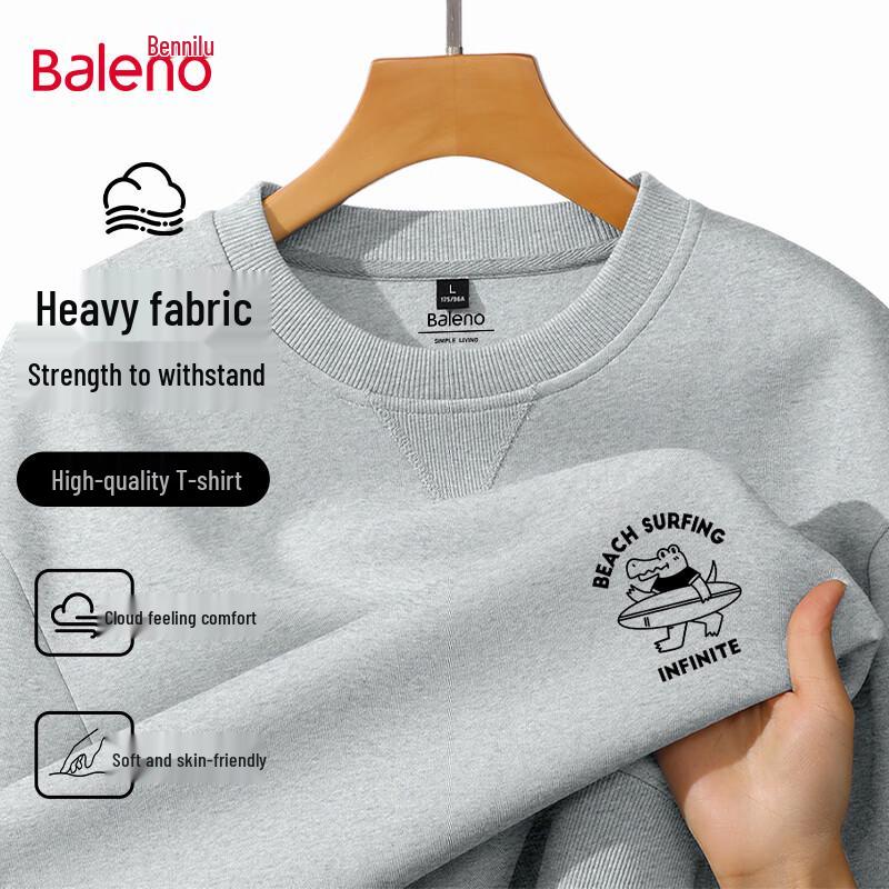 Унисекс худи Baleno из плотного материала с графикой крокодила, занимающегося серфингом M