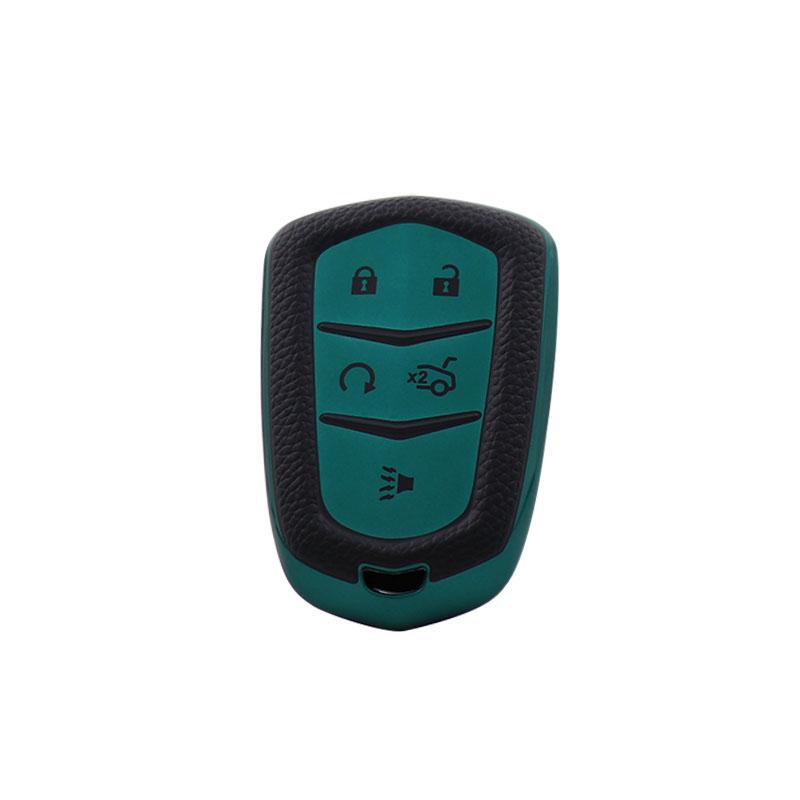 TPU Leather Car Remote Key Cover Case Shell Key Fob for ATS CT6 CTS DTS XT5 ESV SRX STS XTS ELR Escalade Protector Holder