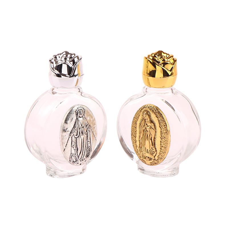 1Pc Leere Heilige Wasser Jesus Flasche Religiöse Kreuz Flasche Christian Taufe Lieferungen