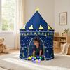 Kinderburg Zelt, Prinzessinnen Spielhaus für Mädchen, Indoor Outdoor Einfach Aufzubauen Spielzelt mit Stern Mond Design, Geburtstagsgeschenk für Kleinkinder