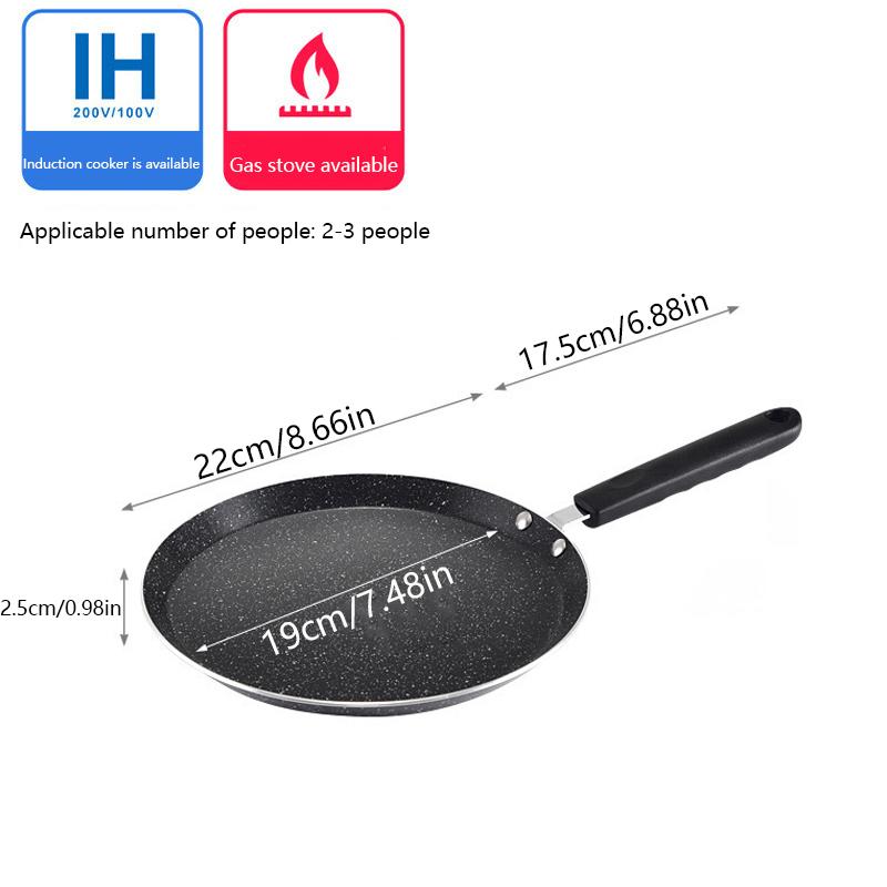 Non Stick Frying Pan 18/22CM Breakfast Frying Pan With Handle Cooking Utensil, Used For Frying Eggs, Steak, Fish Fillet
