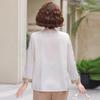 Hodo 2026 New Chinese Style Embroidered Seven-Quarter Sleeve T-Shirt for Women