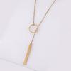 New Fashion Necklace Design Ladies Fashion Simple Simple Metal Round Necklace Sales