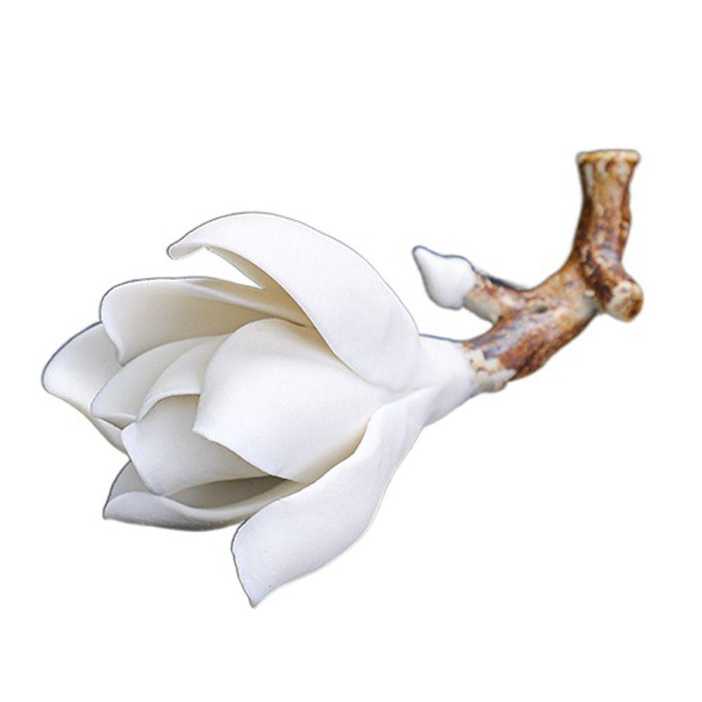 

Ceramics Incense Stick Holder Elegant Aromatherapy Base Gift Writing Brush Stand Offices S-Mangnolia