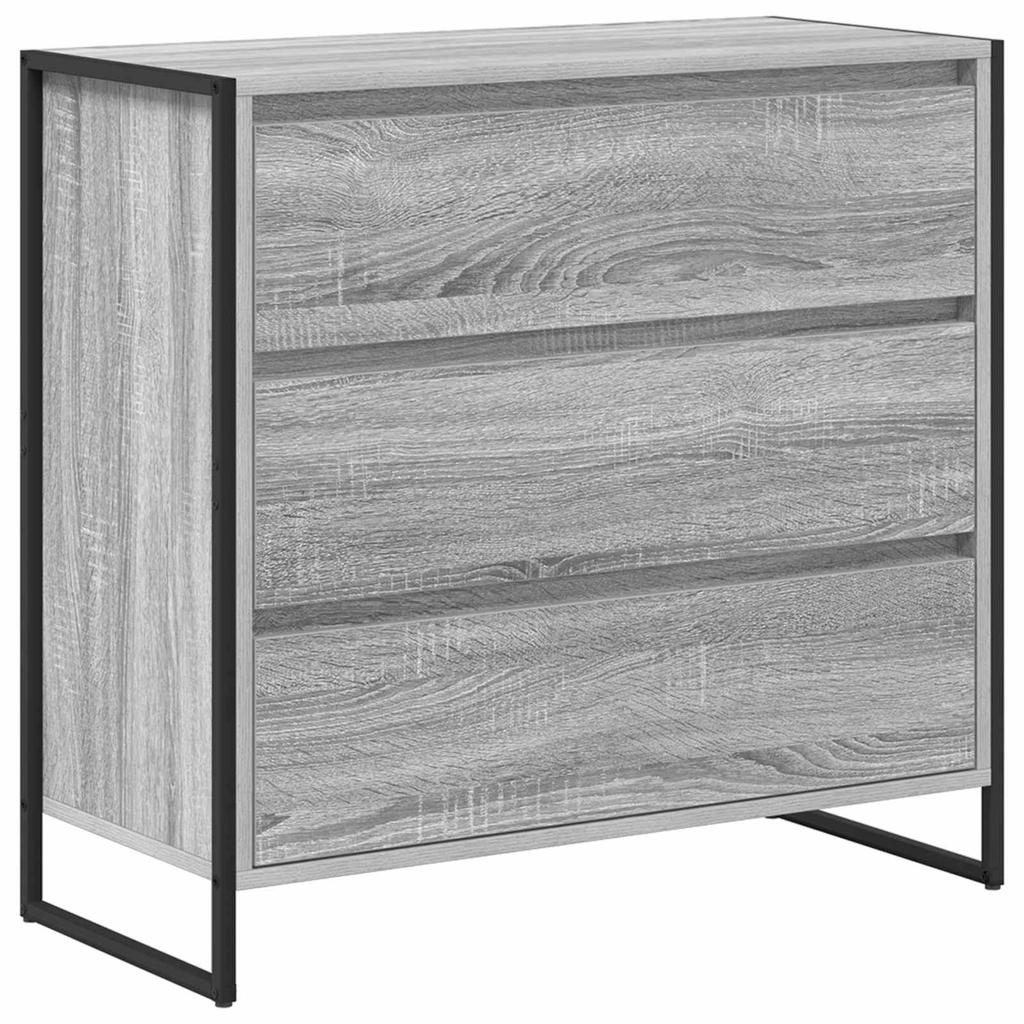 Sideboard Grey Sonoma 79 X 36 X 75.5 Cm Particleboard