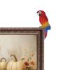1 Coppia Decorazione Telaio Porta in Legno per Pappagalli Uccello Tropicale Colorato Topper per Porta Angolo Sopra Porta in Legno Arte Murale per Casa Bagno Camera da Letto Ufficio