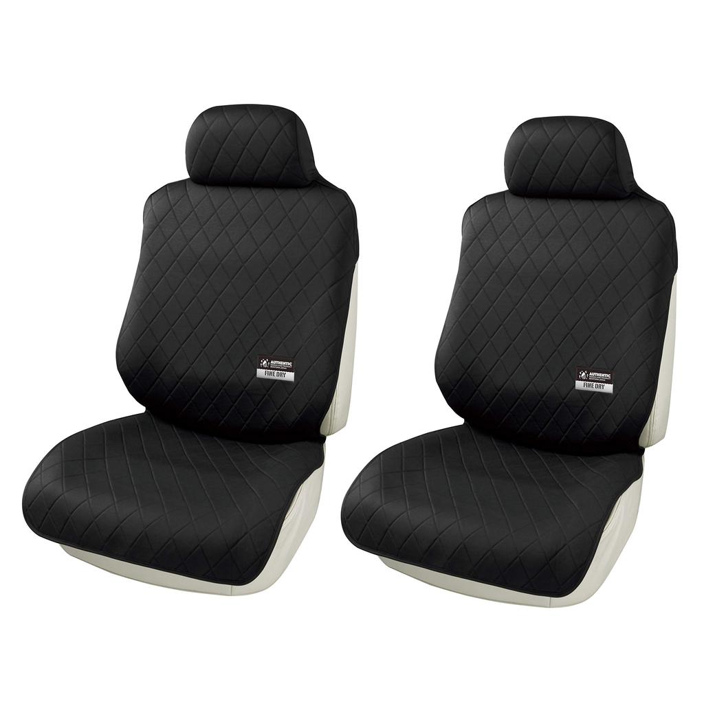 BONFORM Fine Dry Seat Covers for Set of 2 Front Light/Regular Cars, Seats, Black, 4022-70BK