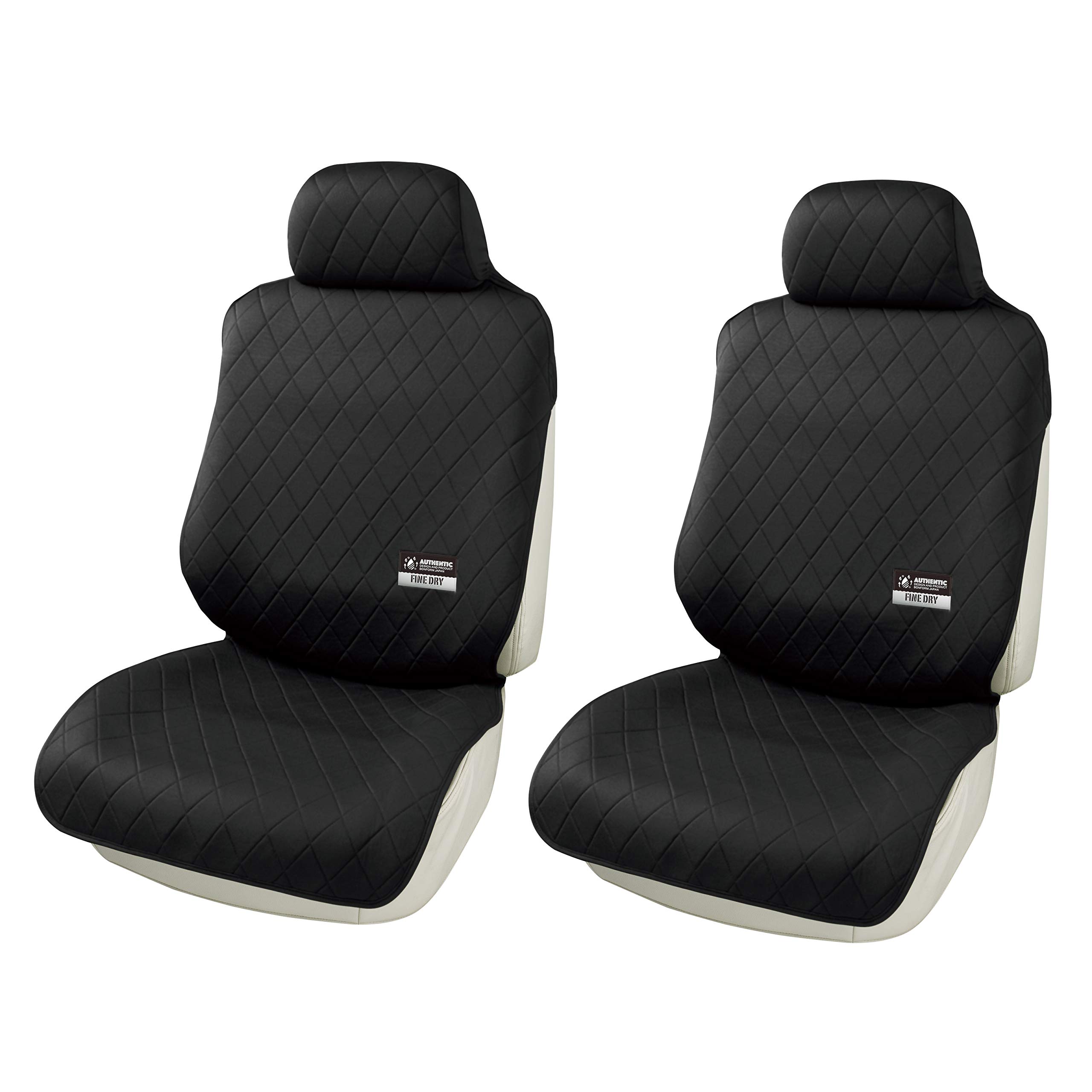 

Чехлы для сидений BONFORM Fine Dry, комплект из 2 штук, для передних сидений легковых/обычных автомобилей, черные, 4022-70BK чёрный