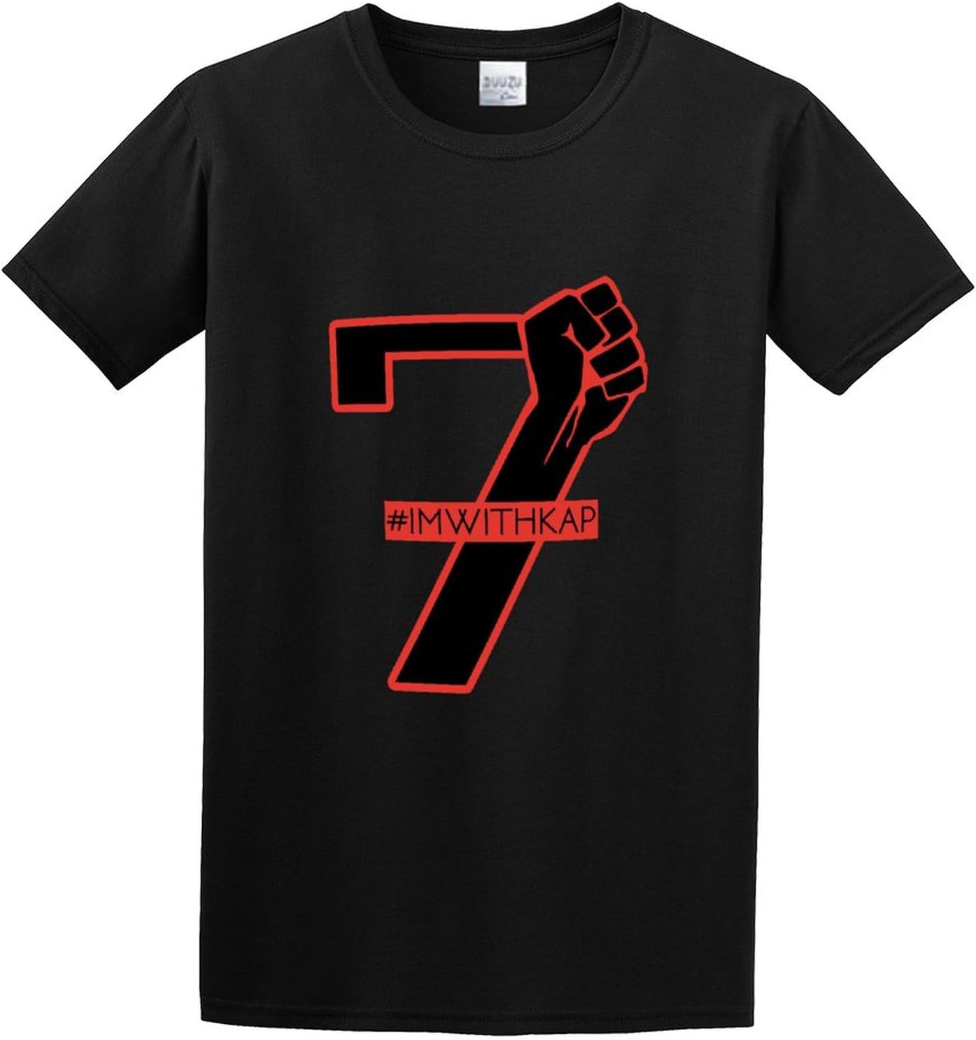 Men s Round Neck T-Shirt Colin Kaepernick 7 ImWithKap Funny Classic Style Black XL белый