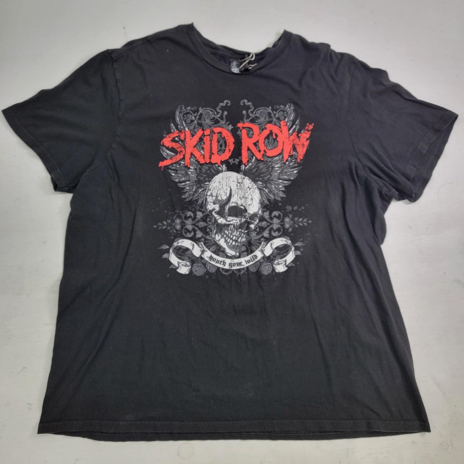 Skid Row Youth Gone Wild Winged Skull Men s T-Shirt Sz 2XL Heavy Metal Band M