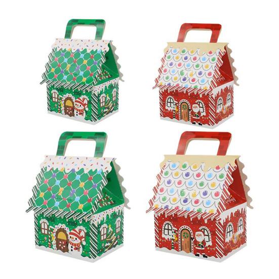 10Pcs Christmas Wonderland Cottage Gift Box Set Large 3D Pop-Up House Shaped Paper Candy Boxes Festive Holiday Party Favor Decor