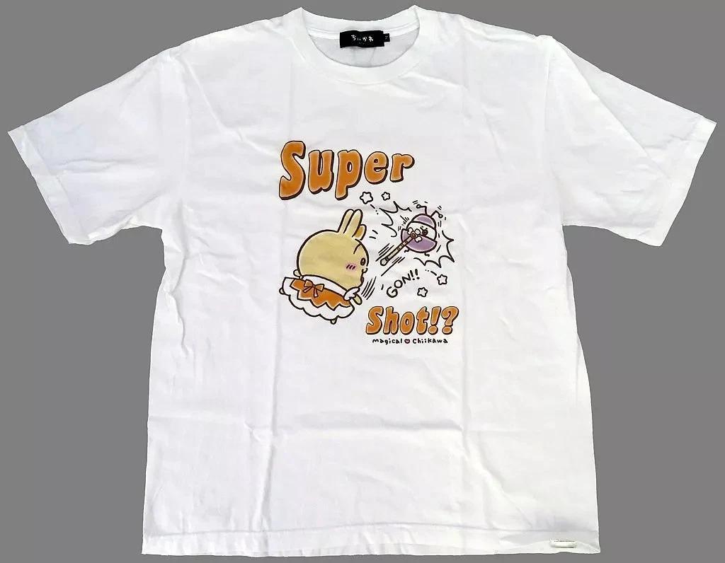 Usagi Big T-shirt Super Shot!? White M size Chiikawa Chou Majikaru Chiikawa 2023 2XL