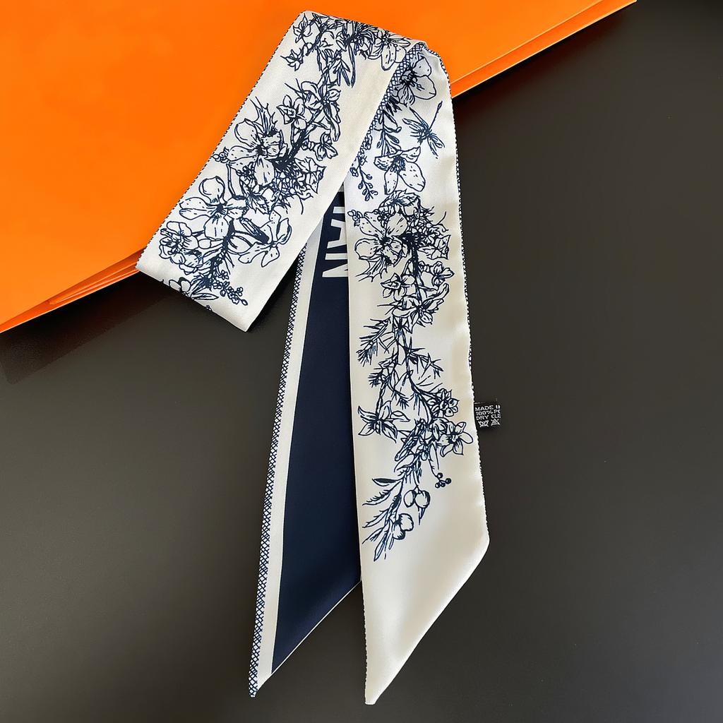 2023 New Design Tarot Scarf Women Luxury Brand Scarf Bag Hair Skinny Silk Scarves Fashion Foulard Neckerchief Headband For Lady