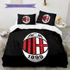 AC Milan Pattern Bedding Home Decoration Birthday Gift (1 * duvet cover + 2 * pillowcase, without core)
