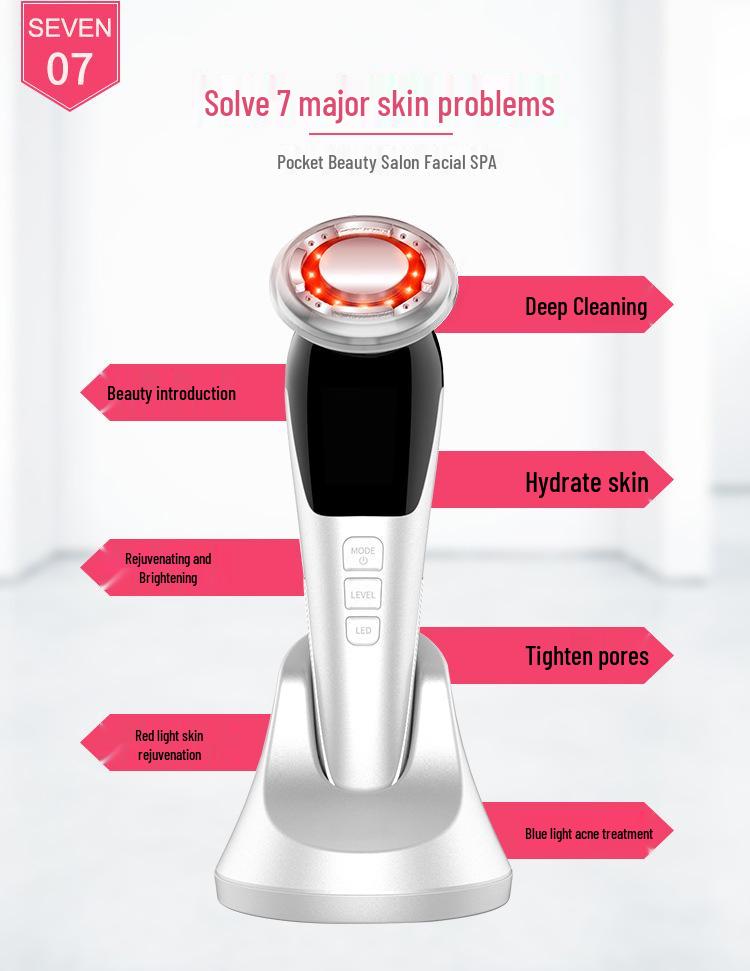 EMS Microcurrent Photon Rejuvenation Facial Lifting Massager with Hot/Cold Therapy