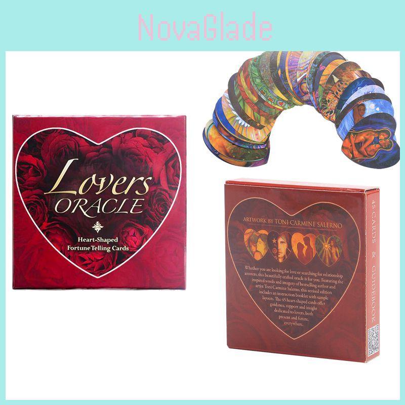 Lovers Oracle Cards Exquisite Heart-shaped Fortune Telling Tarot Deck For Couples
