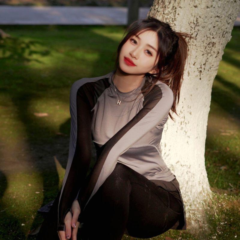 

Быстросохнущий Самый простой для Сочетания Одежда для Йоги Топ Женский Прилегающий Стройнящий Вид Одежда для Бега Фитнеса Защита от Солнца для Улицы Спортивная Футболка с Длинными Рукавами Advanced Gray L