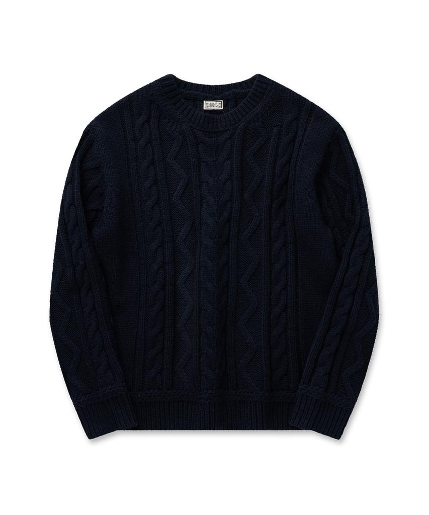Pilpeu Cable Classic Knit 30(Navy)
