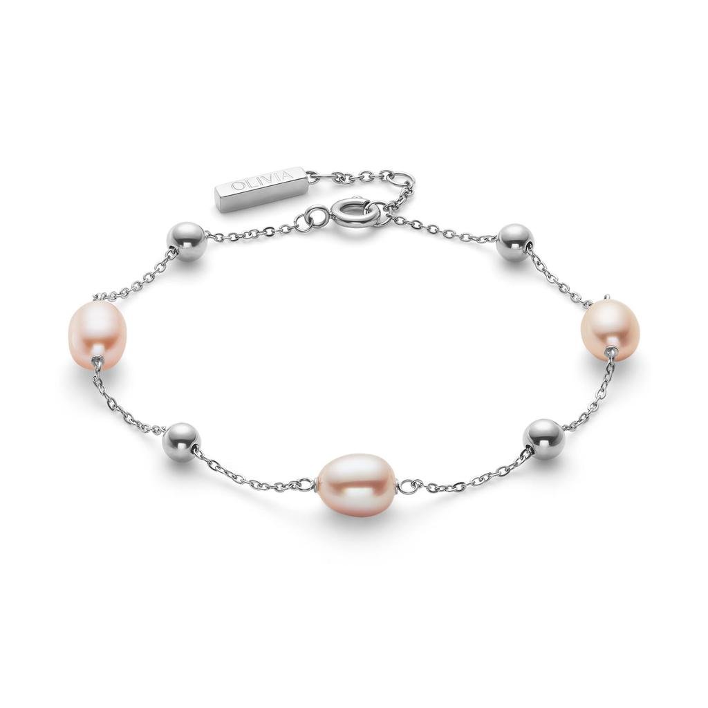 Olivia Burton Trend by the Sea Pearl Bead Silver Authentic 24100203 Bracelet, Imported, Women's,
