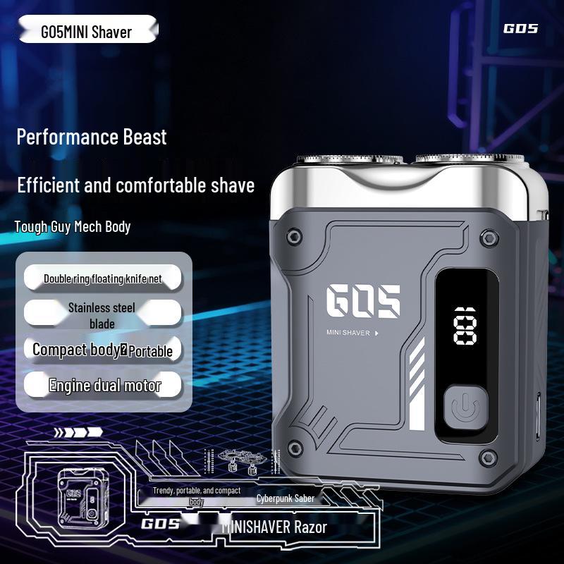 Cross New Mini Electric Shaver: Men s Portable Double Blade Razor for a Super Clean Shave