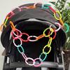 24PCS Plastics Connectin Rings Toy Hanging Stroller Car Seat Crib Playmat Attach Toys
