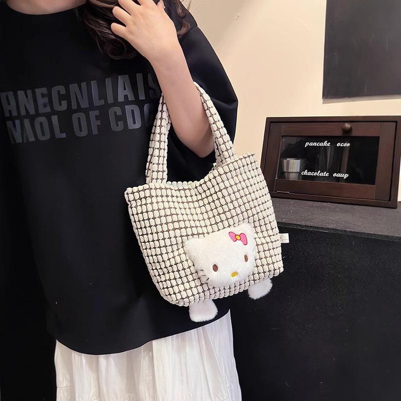 Adorable Plaid Bento Handbag: Japanese Korean Style for Commuting & Outings